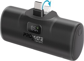 Фото Promate Powerup-C 5000 mAh Black (powerup-c.black)