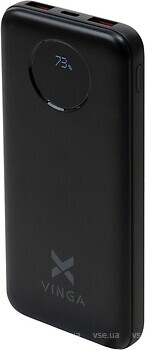 Фото Vinga 10000 mAh 22.5W Display Black (VPBB1022)