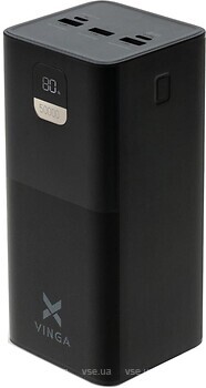 Фото Vinga 50000 mAh 22.5W Display Black (VPBB5022)