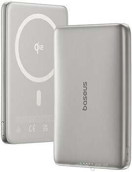 Фото Baseus PicoGo Ultra Slim Qi2 10000 mAh Silver (E0027203)