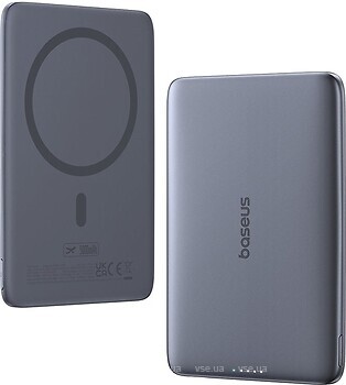 Фото Baseus PicoGo AM41 Ultra-Slim Magnetic 5000 mAh 20W Grey (E0024807/P1007680C813-00/PPKPC-0520)