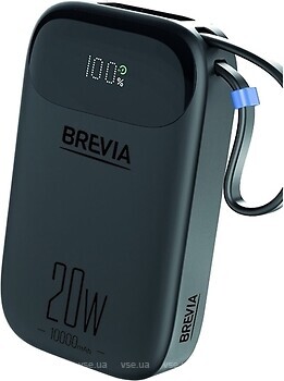 Фото Brevia ePower 10000 mAh PD20W CompactMini LCD Black (45420CMB)