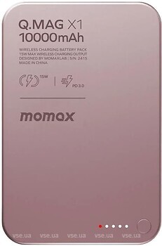 Фото Momax Q.Mag X1 10000 mAh Pink (IP117AP)