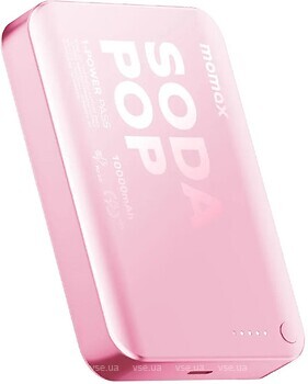 Фото Momax Soda Pop 10000 mAh Pink (IP166P)