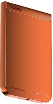 Фото Momax 1-Power S.Pass Qi2 5000 mAh Solar Orange (IP161Q2M)