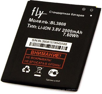 Фото Fly BL3808 2000 mAh