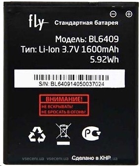 Фото Fly BL6409 1600 mAh