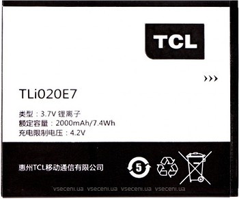 Фото Alcatel TLi020E7 2000 mAh