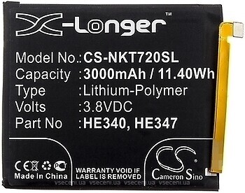 Фото Cameronsino CS-NKT720SL 3000 mAh