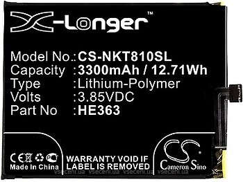 Фото Cameronsino CS-NKT810SL 3300 mAh