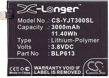 Фото X-Longer OnePlus BLP613 3000 mAh (CS-YJT300SL)