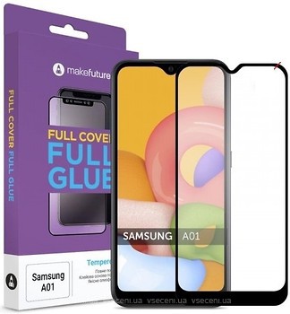 Фото MakeFuture Full Cover Full Glue Samsung Galaxy A01 A015 2020 Black (MGF-SA01)
