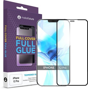 Фото MakeFuture Full Cover Full Glue Apple iPhone 12 Pro Black (MGF-AI12P)