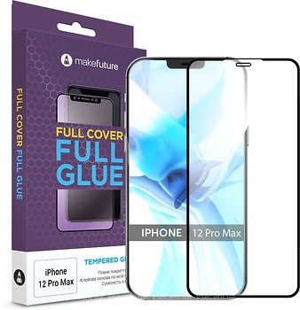 Фото MakeFuture Full Cover Full Glue Apple iPhone 12 Pro Max Black (MGF-AI12PM)