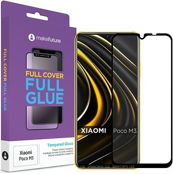 Фото MakeFuture Full Cover Glue Xiaomi Poco M3 Black (MGF-XPM3)