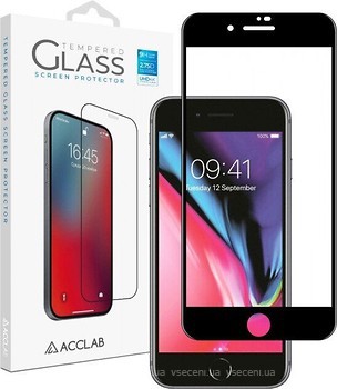 Фото Acclab Full Glue Apple iPhone 7/8/SE 2020 Black (1283126508172)