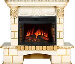 Фото Fireplace Манчестер Слоновая кость + Патина