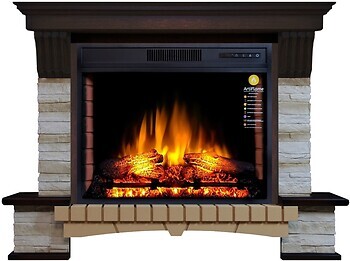 Фото ArtiFlame STONE MONTEBELLO AF28S махагон коричневый антик