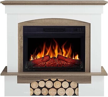 Фото ArtiFlame Woodley AF23S белый/дуб серый