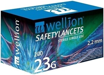 Фото Wellion SafetyLancets 23G/2.2mm 200 шт