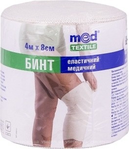 Фото Med textile Бинт эластичный средней растяжимости 8 см x 4 м