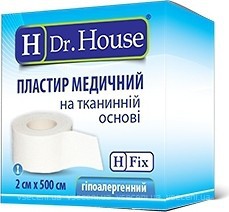 Фото Dr.House Пластырь на тканевой основе, бумажная упаковка 2 см x 5 м