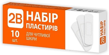 Фото 2B Пластырь для чувствительной кожи 1.9x7.2 см, 10 шт