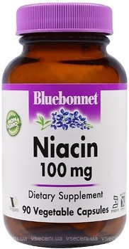 Фото Bluebonnet Nutrition Niacin 100 мг 90 капсул (00459)