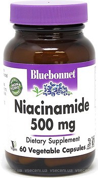 Фото Bluebonnet Nutrition Niacinamide 500 мг 60 капсул