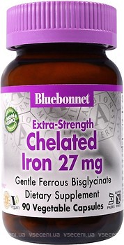 Фото Bluebonnet Nutrition Albion Extra-Strength Chelated Iron 27 мг 90 капсул