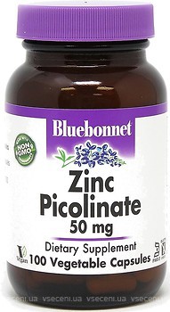 Фото Bluebonnet Nutrition Zink Picolinate 50 мг 100 капсул