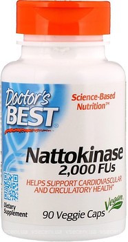 Фото Doctor's Best Nattokinase 2000 FUs Dietary Supplement 90 капсул (DRB00125)