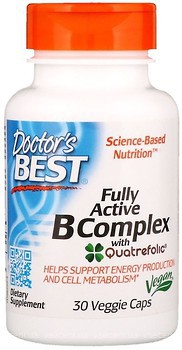 Фото Doctor's Best Fully Active B Complex with Quatrefolic 30 капсул (DRB00299)