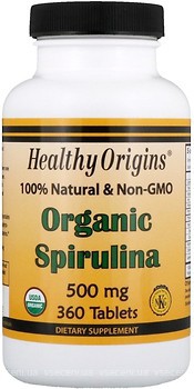 Фото Healthy Origins Organic Spirulina 500 мг 360 таблеток (HOG88237)