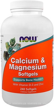 Фото Now Foods Calcium & Magnesium 240 капсул (01252)