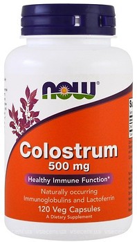 Фото Now Foods Colostrum 500 мг 120 капсул (03216)