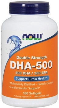 Фото Now Foods DHA-500/EPA-250 двойная сила 180 капсул (01613)