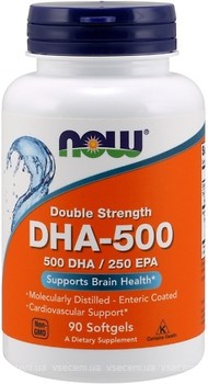 Фото Now Foods DHA-500/EPA-250 двойная сила 90 капсул (01612)