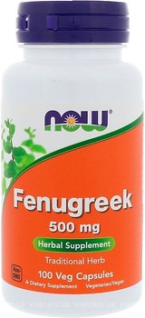 Фото Now Foods Fenugreek 500 мг 100 капсул (04677)