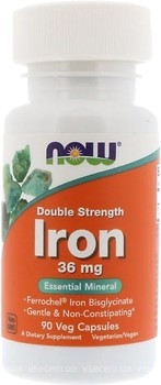 Фото Now Foods Iron Double Strength 36 мг 90 капсул (01444)