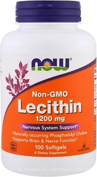 Фото Now Foods Lecithin 1200 мг 100 капсул (02210)