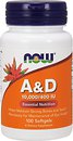 Фото Now Foods Vitamin A&D Essential Nutrition 10000/400 IU 100 капсул (00350)