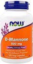 Фото Now Foods D-Mannose 500 мг 120 капсул (02811)