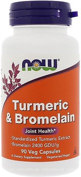 Фото Now Foods Turmeric & Bromelain 90 капсул (03110)