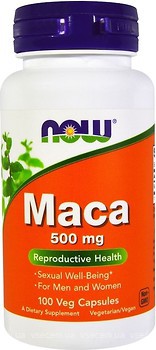 Фото Now Foods Maca 500 мг 100 капсул (04721)