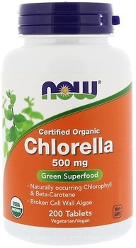 Фото Now Foods Chlorella 500 мг 200 таблеток (02631)