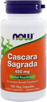 Фото Now Foods Cascara Sagrada 450 мг 100 капсул (04620)