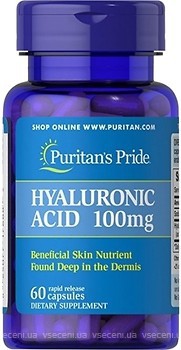 Фото Puritan's Pride Hyaluronic Acid 100 мг 60 капсул