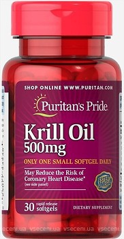 Фото Puritan's Pride Red Krill Oil 500 мг 30 капсул