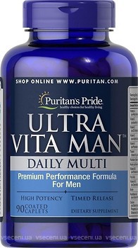 Фото Puritan's Pride Ultra Vita Man Time Release 90 капсул